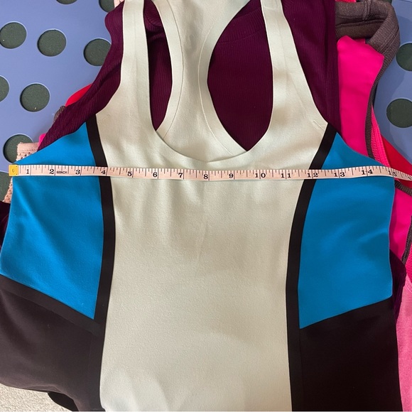 Lululemon Cool Racerback *Surf Bonded Aquamarine / Beach Blanket Blue / Black - Picture 11 of 11